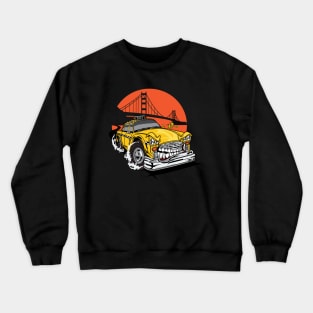 Taxi Car Monster Crewneck Sweatshirt